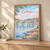 Lucknow city view full-bleed print styled in Light oak-console; frame and props not included