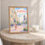 Saint Petersburg city view full-bleed print styled in Oak frame / bedside table; frame and props not included