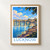 Lucknow city view bordered print styled in Front oak frame - corrected opening; frame and props not included