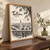 Tallinn old town from Kohtuotsa full-bleed print styled in Original angled oak-console; frame and props not included