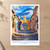 Antigua Santa Catalina Arch bordered print styled in Unframed sheet - corrected A-series; frame and props not included