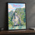 Ninh Binh Tam Coc river karsts full-bleed print styled in Black frame / charcoal wall; frame and props not included
