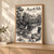 Aysgarth Falls middle falls full-bleed print styled in Light oak-console; frame and props not included
