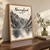 Naeroyfjord from Gudvangen full-bleed print styled in Original angled oak-console; frame and props not included