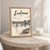 Lucknow city view full-bleed print styled in Oak frame / bedside table; frame and props not included