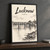 Lucknow city view full-bleed print styled in Black frame / charcoal wall; frame and props not included