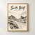 Scotts Bluff from the Oregon Trail full-bleed print styled in Front oak frame - corrected opening; frame and props not included
