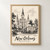 New Orleans St Louis Cathedral Jackson Square full-bleed print styled in Front oak frame - corrected opening; frame and props not included