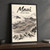 Haleakala summit crater full-bleed print styled in Black frame / charcoal wall; frame and props not included