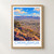 Chihuahua city view bordered print styled in Front oak frame - corrected opening; frame and props not included