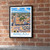 Aracaju city view bordered print styled in Black frame / exposed brick; frame and props not included
