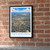 San Antonio city view bordered print styled in Black frame / exposed brick; frame and props not included