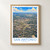 San Antonio city view bordered print styled in Front oak frame - corrected opening; frame and props not included