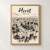 Herāt city view full-bleed print styled in Front oak frame - corrected opening; frame and props not included