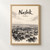 Nashik city view full-bleed print styled in Front oak frame - corrected opening; frame and props not included