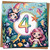Mermaid 4th Birthday Card for Girl - Cute Under the Sea Kids Age 4 Card, Square 145mm x 145mm, Includes Kraft Envelope