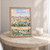 Jerusalem city view full-bleed print styled in Oak frame / bedside table; frame and props not included