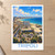 Tripoli city view bordered print styled in Unframed sheet - corrected A-series; frame and props not included