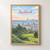 Auckland city view full-bleed print styled in Front oak frame - corrected opening; frame and props not included