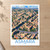 Asmara city view bordered print styled in Unframed sheet - corrected A-series; frame and props not included