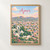 Ajmer city view full-bleed print styled in Front oak frame - corrected opening; frame and props not included