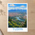 Turin city view bordered print styled in Unframed sheet - corrected A-series; frame and props not included