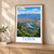 Turin city view bordered print styled in Light oak-console; frame and props not included