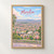 Morelia city view full-bleed print styled in Front oak frame - corrected opening; frame and props not included