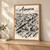 Asmara city view full-bleed print styled in Light oak-console; frame and props not included