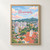 Florianópolis city view full-bleed print styled in Front oak frame - corrected opening; frame and props not included