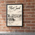 Port Said city view full-bleed print styled in Black frame / exposed brick; frame and props not included