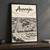Aracaju city view full-bleed print styled in Black frame / charcoal wall; frame and props not included