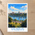 Vilnius city view bordered print styled in Unframed sheet - corrected A-series; frame and props not included