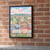 Lviv city view full-bleed print styled in Black frame / exposed brick; frame and props not included