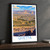 Quetta city view bordered print styled in Black frame / charcoal wall; frame and props not included