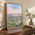 Nashik city view full-bleed print styled in Original angled oak-console; frame and props not included