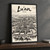 Lu’an city view full-bleed print styled in Black frame / charcoal wall; frame and props not included