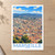 Marseille city view bordered print styled in Unframed sheet - corrected A-series; frame and props not included