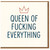 Queen of Fucking Everything Funny Birthday Card for Her - Rude Crown Design for Girlfriend, Wife, Best Friend, Sister or Mum