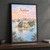 Sukkur city view full-bleed print styled in Black frame / charcoal wall; frame and props not included