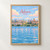 Adana city view full-bleed print styled in Front oak frame - corrected opening; frame and props not included