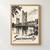 Sacramento city view full-bleed print styled in Front oak frame - corrected opening; frame and props not included