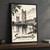 Sacramento city view full-bleed print styled in Black frame / charcoal wall; frame and props not included