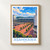 Asahikawa city view bordered print styled in Front oak frame - corrected opening; frame and props not included