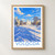 Vologda city view bordered print styled in Front oak frame - corrected opening; frame and props not included