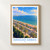 Bandar Abbas city view bordered print styled in Front oak frame - corrected opening; frame and props not included