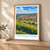 Itaquaquecetuba city view bordered print styled in Light oak-console; frame and props not included