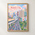 Makati City city view full-bleed print styled in Front oak frame - corrected opening; frame and props not included