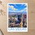 Las Vegas city view bordered print styled in Unframed sheet - corrected A-series; frame and props not included