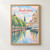 Amsterdam city view full-bleed print styled in Front oak frame - corrected opening; frame and props not included